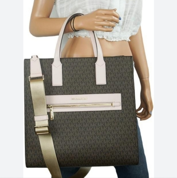 NWOT MICHAEL KORS PINK BLUSH LARGE KENLEY TOTE - Picture 1 of 10